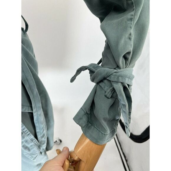 MAX JEANS Womens Mid Length Duster Jacket Tie Waist Size XS Open Front NEW - Picture 7 of 11